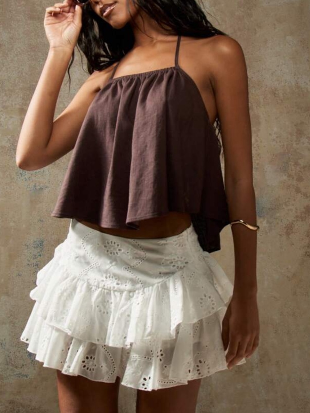 Misguided Tiered Ruffle Skirt